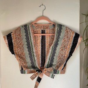 Vintage, one of a kind, floral crop